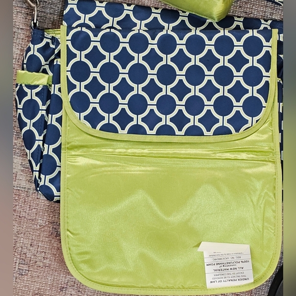 JuJuBe Royal Envy Diaper Bag Mom‎ Shoulder Bag Baby Waterproof Blue Green NWOT - Picture 7 of 11